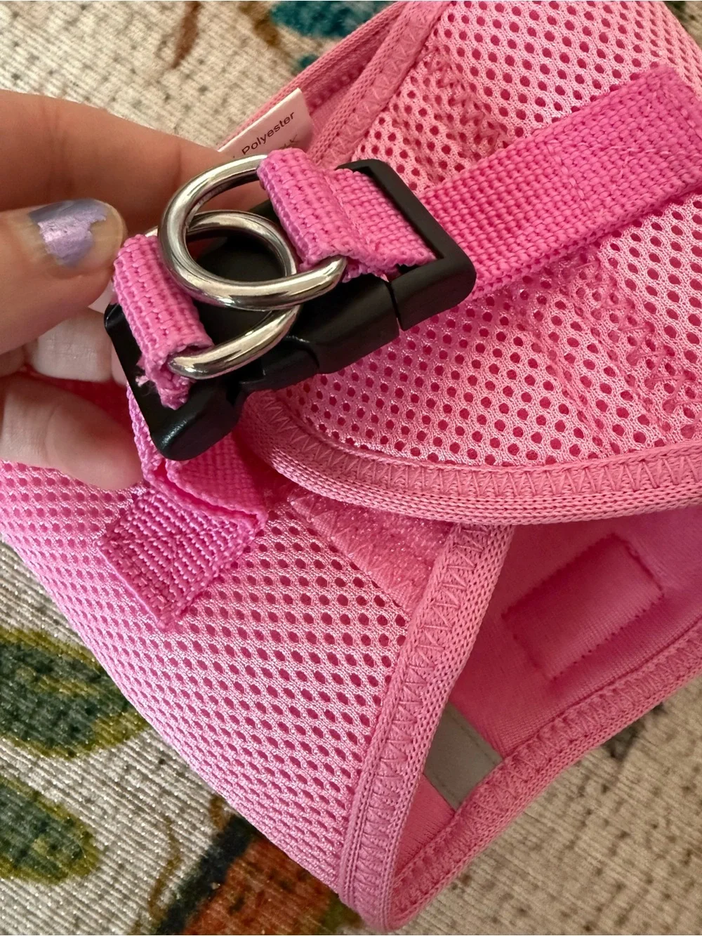 NWOT doggie design pink harness SZ S
